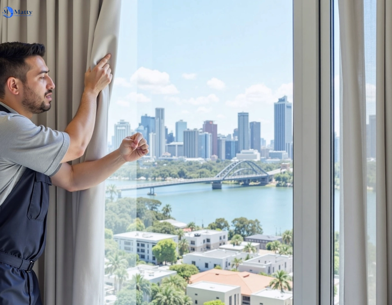Professional curtain steam cleaning service leppington-nsw QLD by Matty Curtain Cleaning
