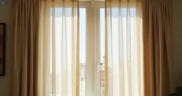Dull dusty drapes in leppington-nsw before professional cleaning